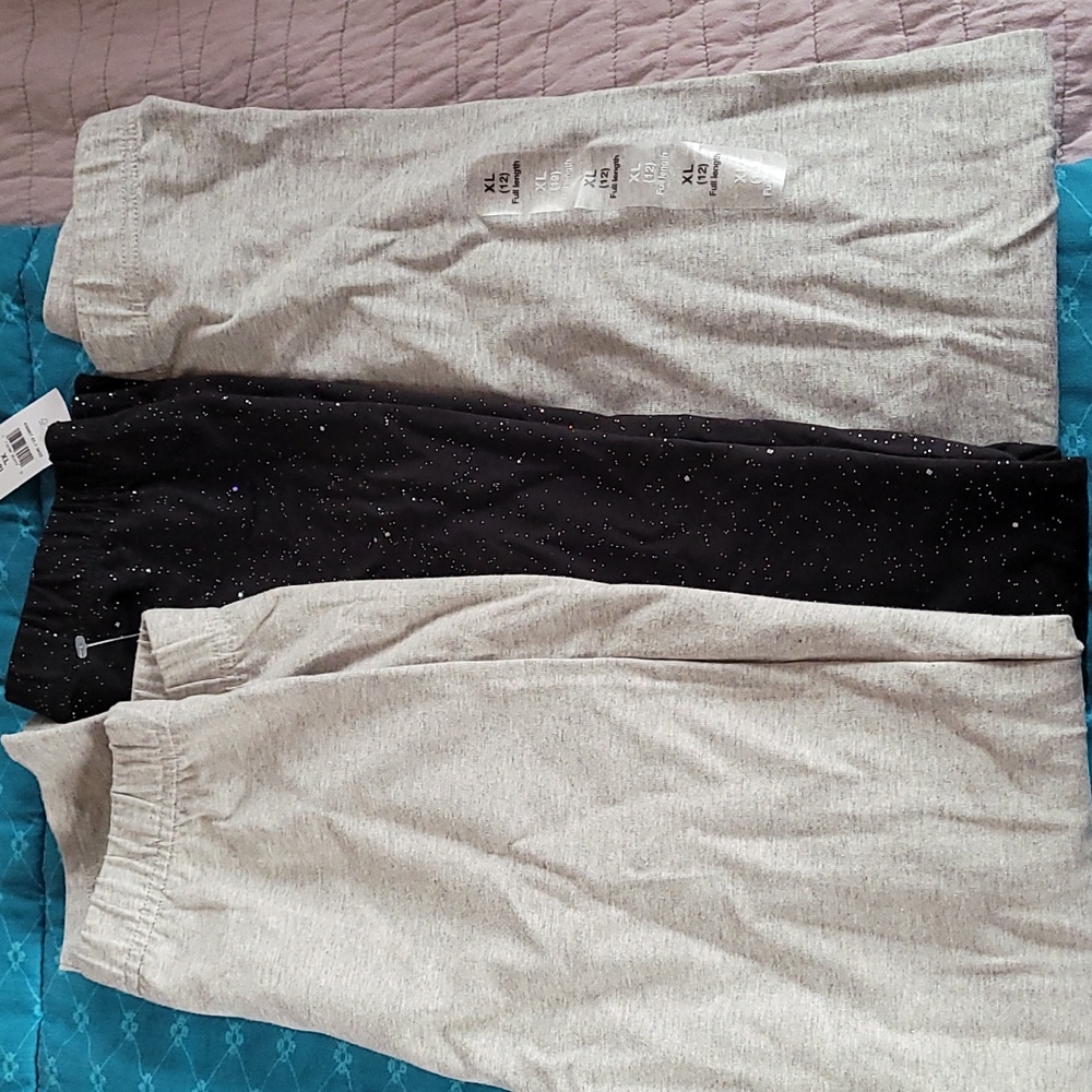 3 pair of Girls leggings sz xl (12)